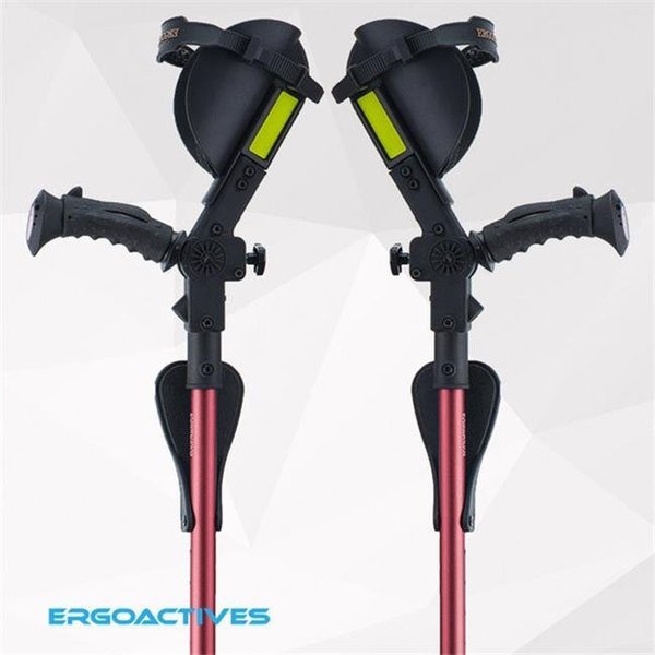 Ergoactives Ergoactives A010 Ergobaum 3G Kids Pair Crutches; Pink A010